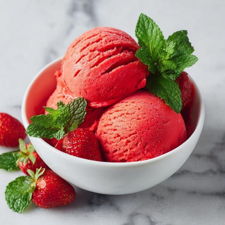 Mango Strawberry Sorbet Recipe