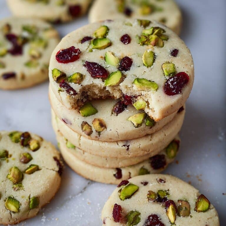 Cranberry Pistachio Shortbread Cookies Recipe