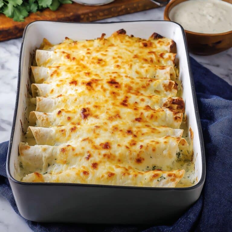 Creamy White Chicken Enchiladas Recipe