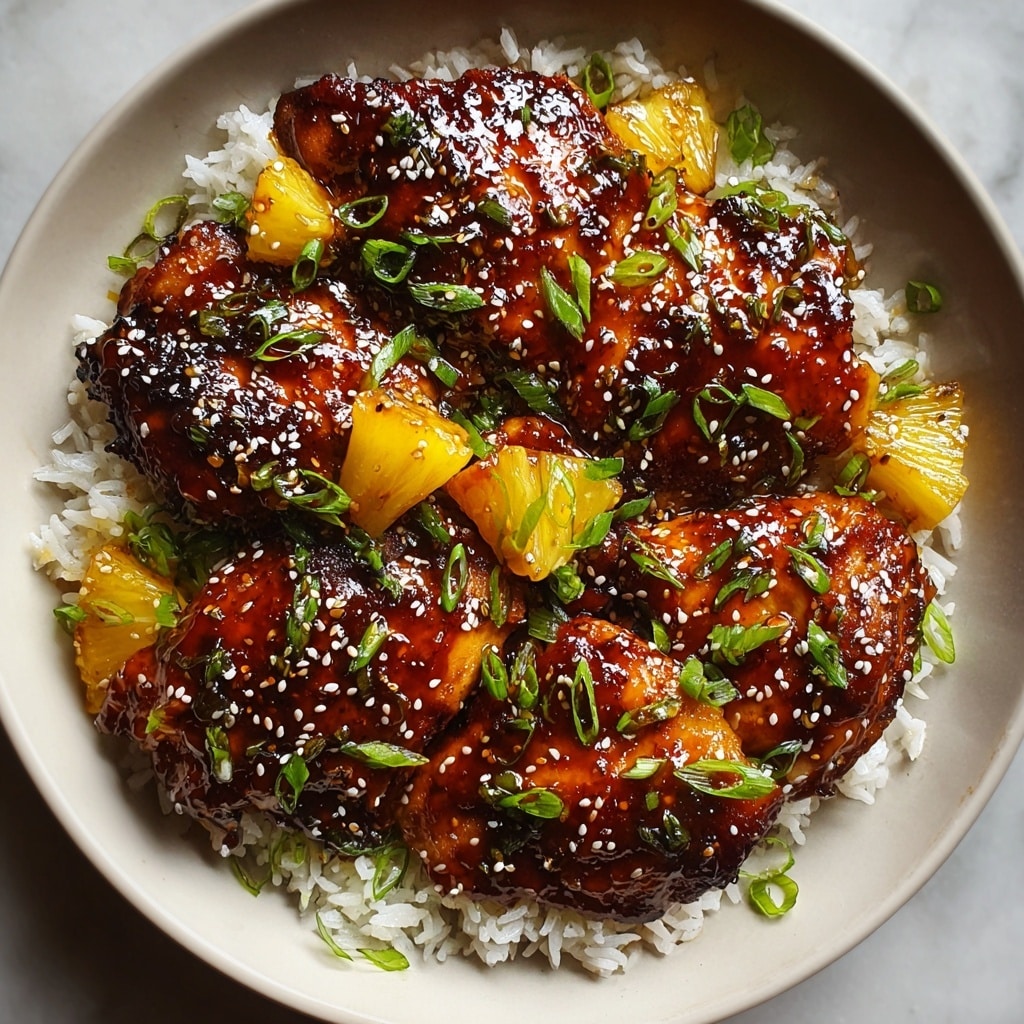 Sweet & Sticky Pineapple Bourbon Chicken Recipe - Recipe Image