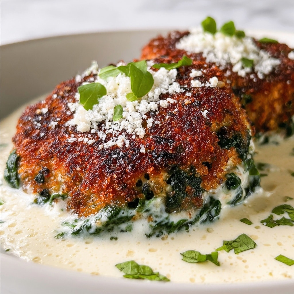 Parmesan Crusted Chicken with Creamy Garlic Sauce Recipe