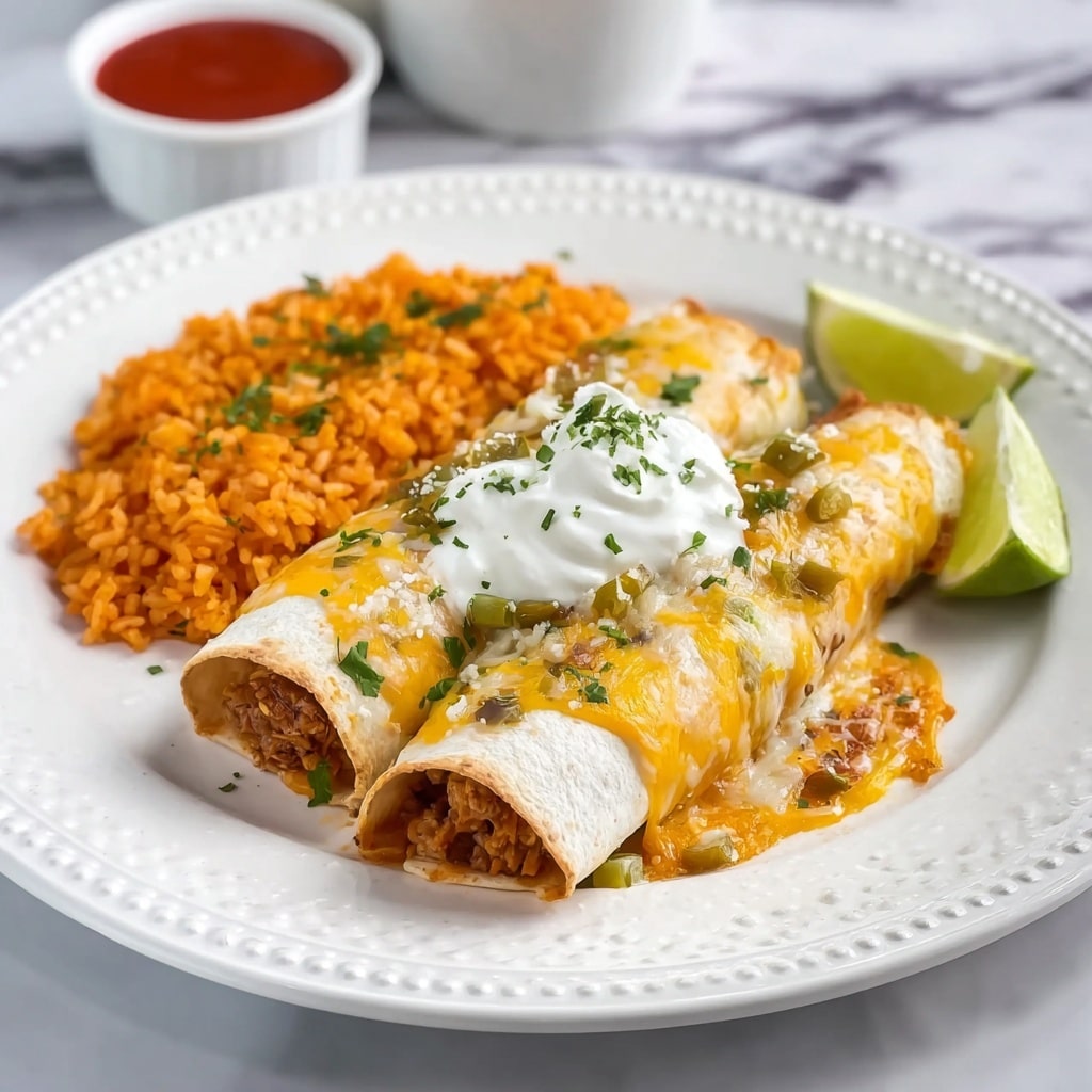 Smothered Green Chile Chicken Burritos Recipe