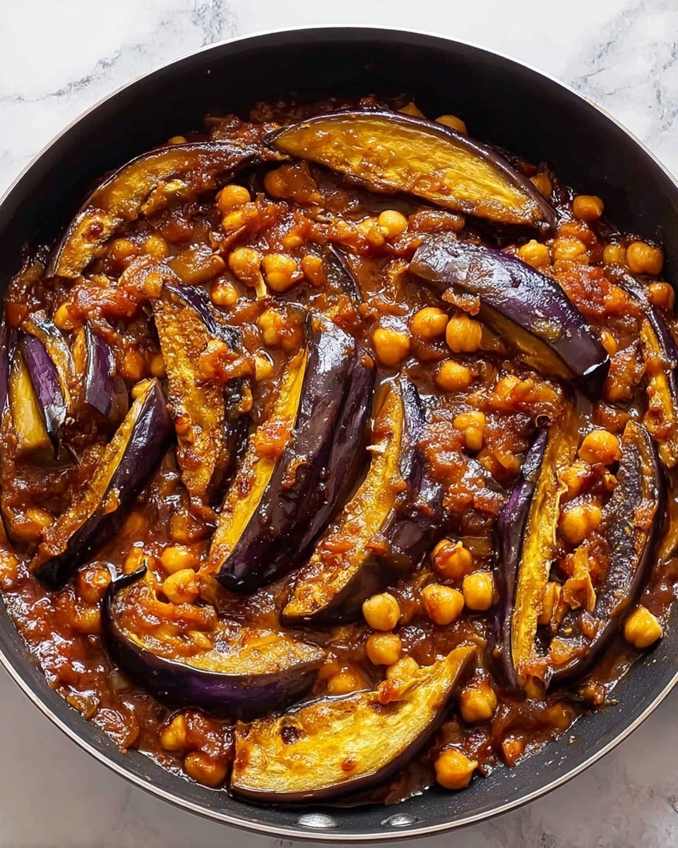 Calabrian Chili Butter Eggplant with Crispy Chickpeas Recipe - Recipe Image