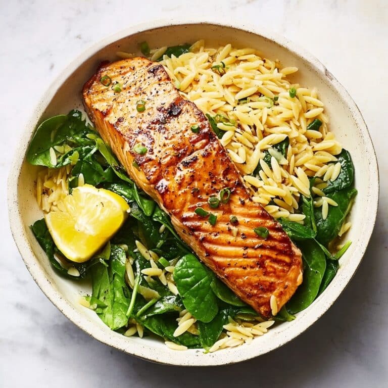Salmon with Lemon Orzo Recipe