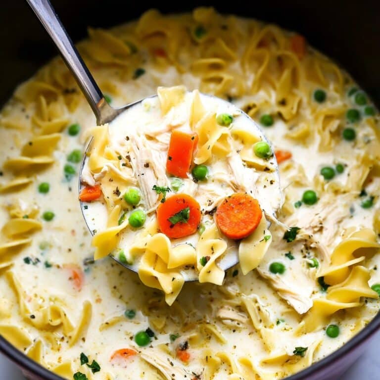 Slow Cooker Creamy Chicken Noodle Soup Recipe