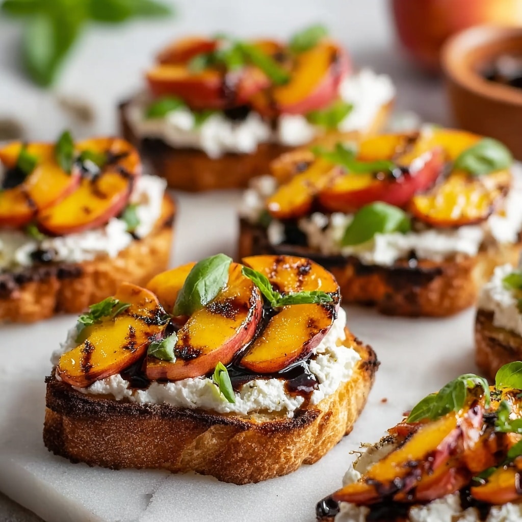 Best Peach Bruschetta With Whipped Ricotta Recipe