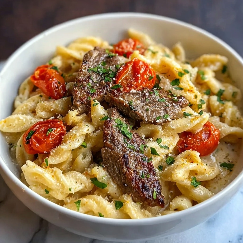 Garlic Beef Pasta Recipe