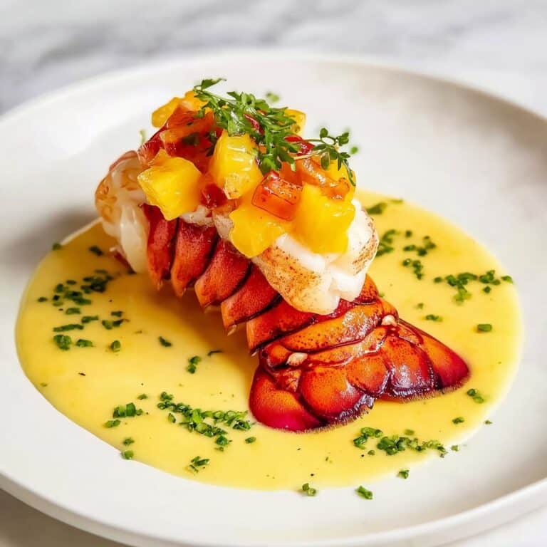 Butter-Poached Lobster Tail with Egg Emulsion Recipe