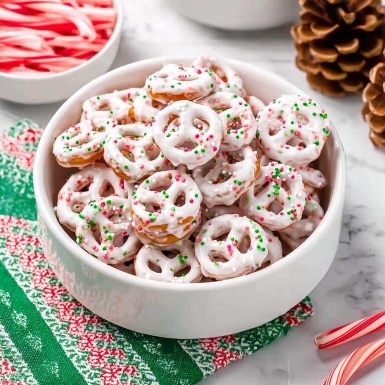 White Chocolate Pretzels with Strawberry and Almond Toppings Recipe