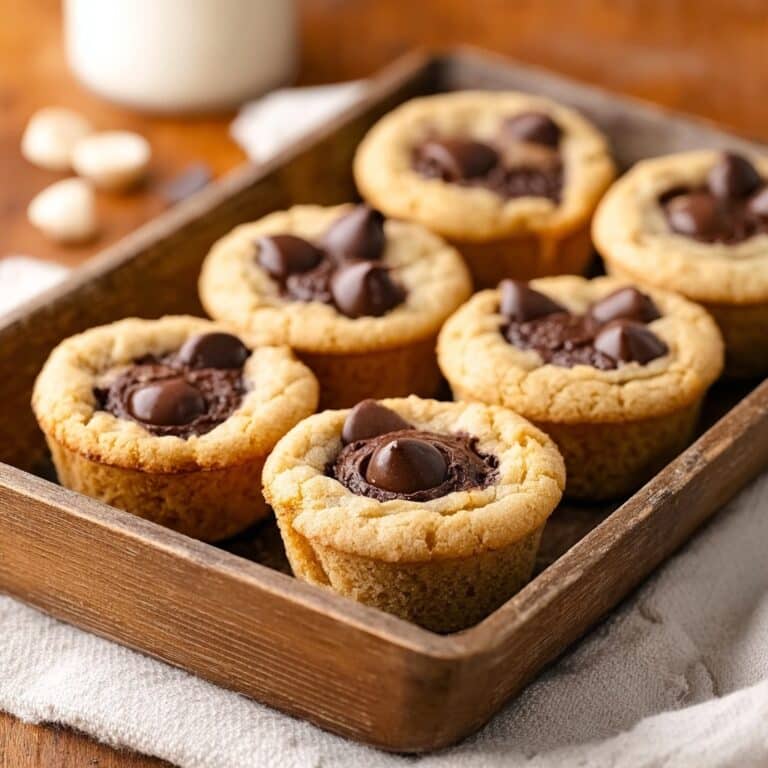 Fudge Filled Chocolate Chip Cookie Cups Recipe