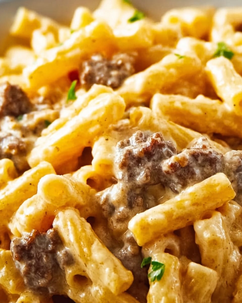 Creamy Slow Cooker Beef Pasta Recipe - Recipe Image