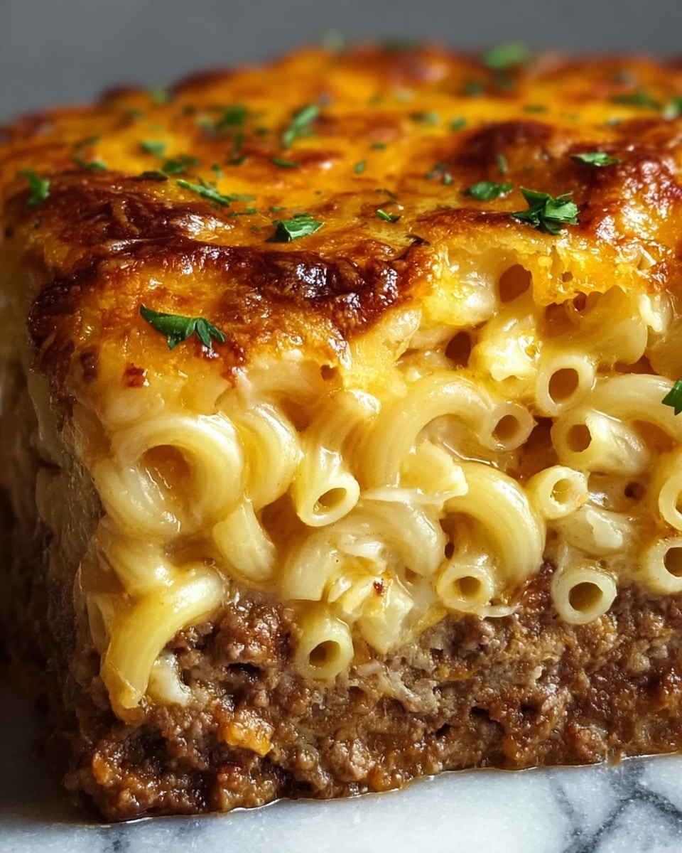 Mac ‘n’ Cheese-Stuffed Meatloaf Recipe - Recipe Image