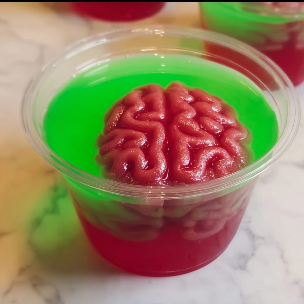 Zombie Brain Jello Cups Recipe - Recipe Image