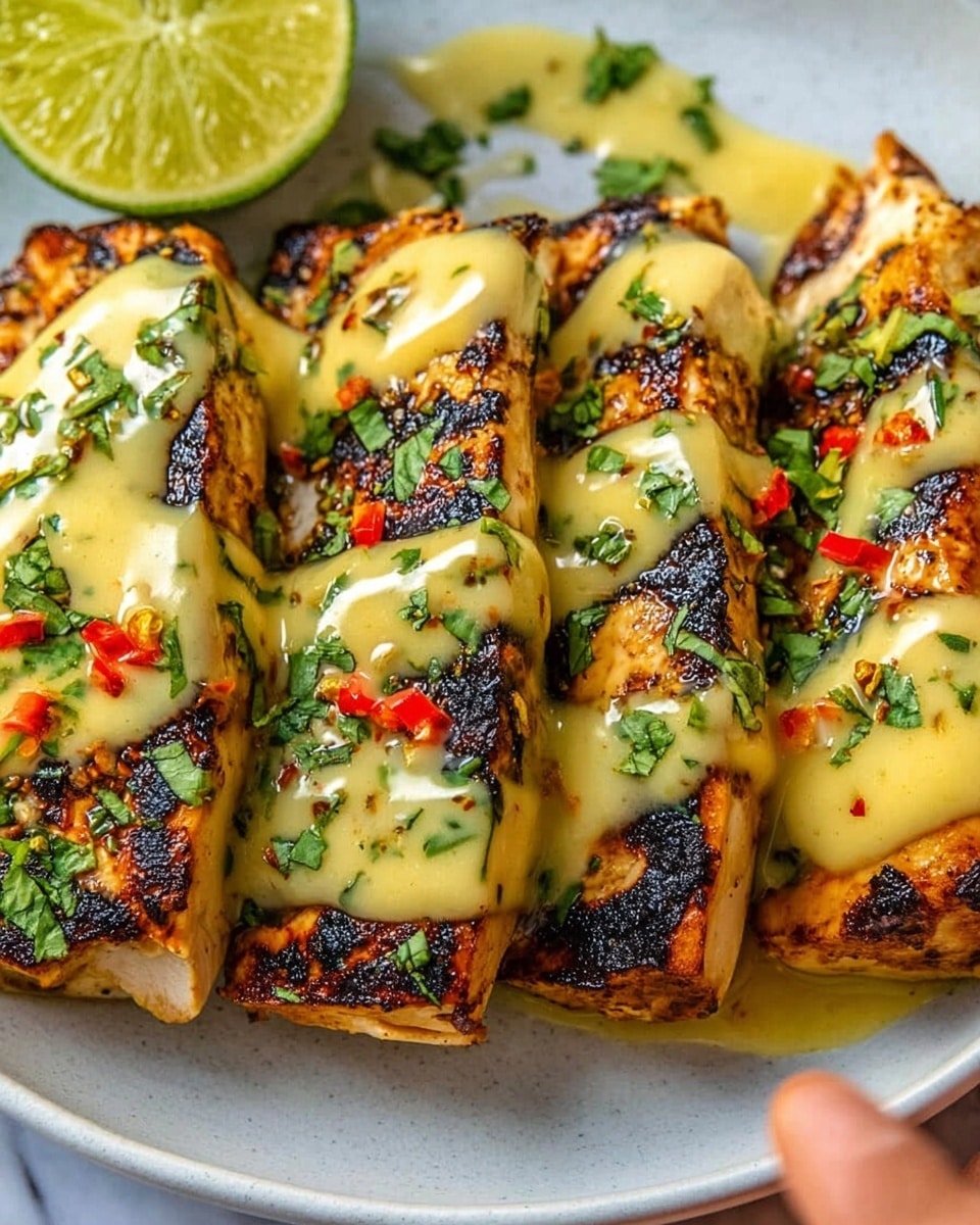 Grilled Salsa Verde Pepper Jack Chicken Recipe - Recipe Image