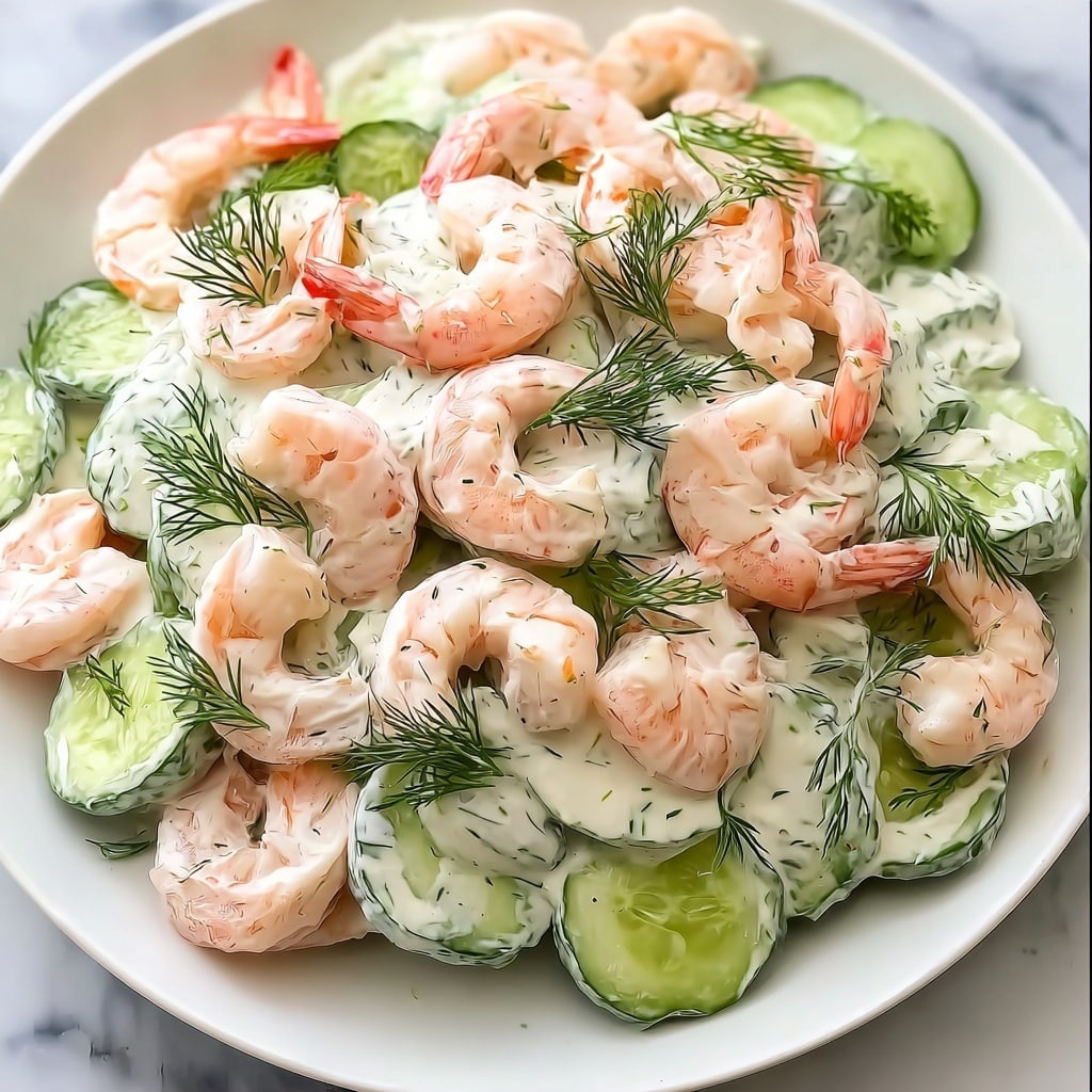 Creamy Cucumber Shrimp Salad Recipe