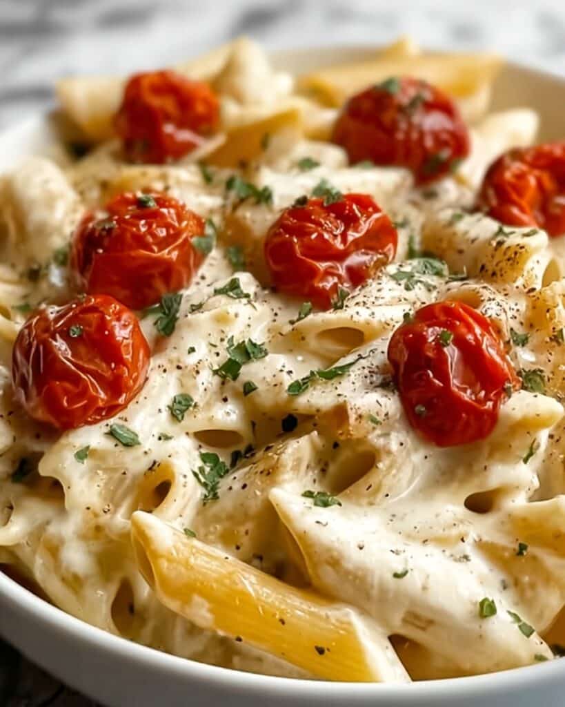 Creamy Chicken and Cherry Tomato Fettuccine Recipe