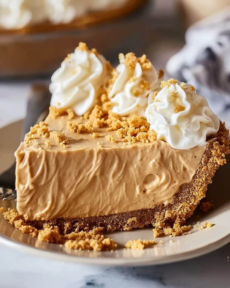 Fluffy No-Bake Peanut Butter Pie Recipe