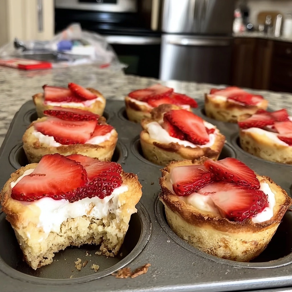 Strawberry Cheesecake French Toast Cups Recipe - Recipe Image