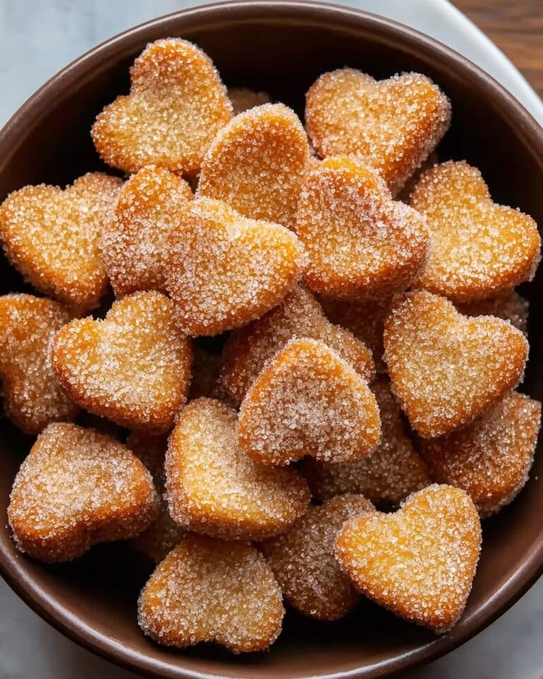 French Toast Churro Bites in Heart Shapes Recipe