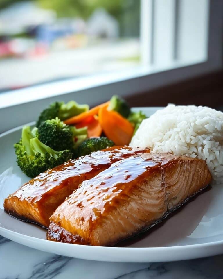 Salmon Teriyaki with Steamed Rice Recipe
