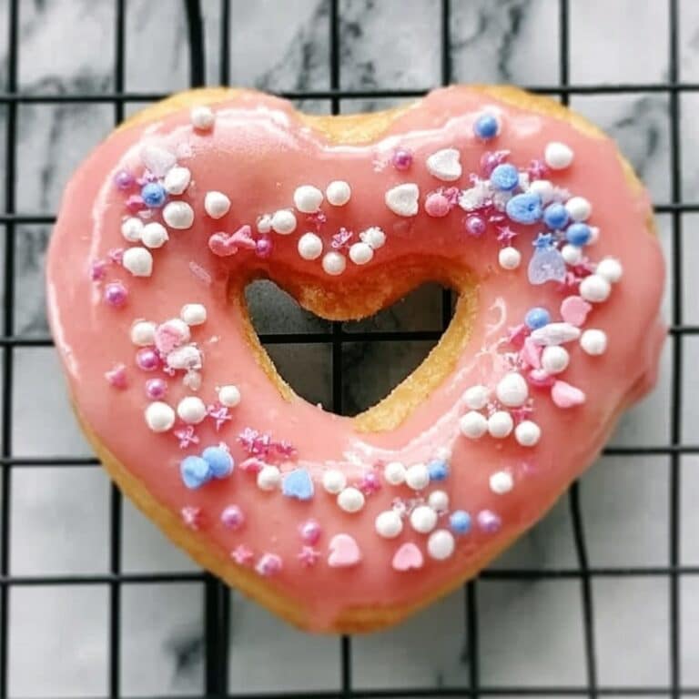 Valentine Pink Donuts with Sprinkles Recipe