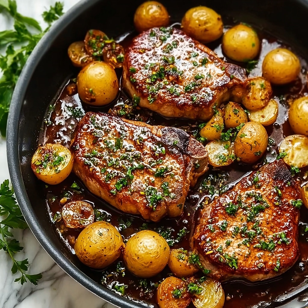 Sheet Pan Pork Chops and Potatoes Recipe - Recipe Image