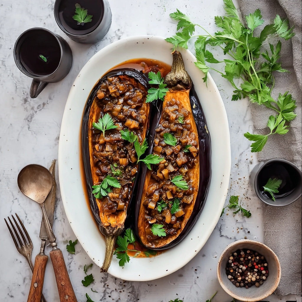 Sticky Garlic Eggplant Recipe