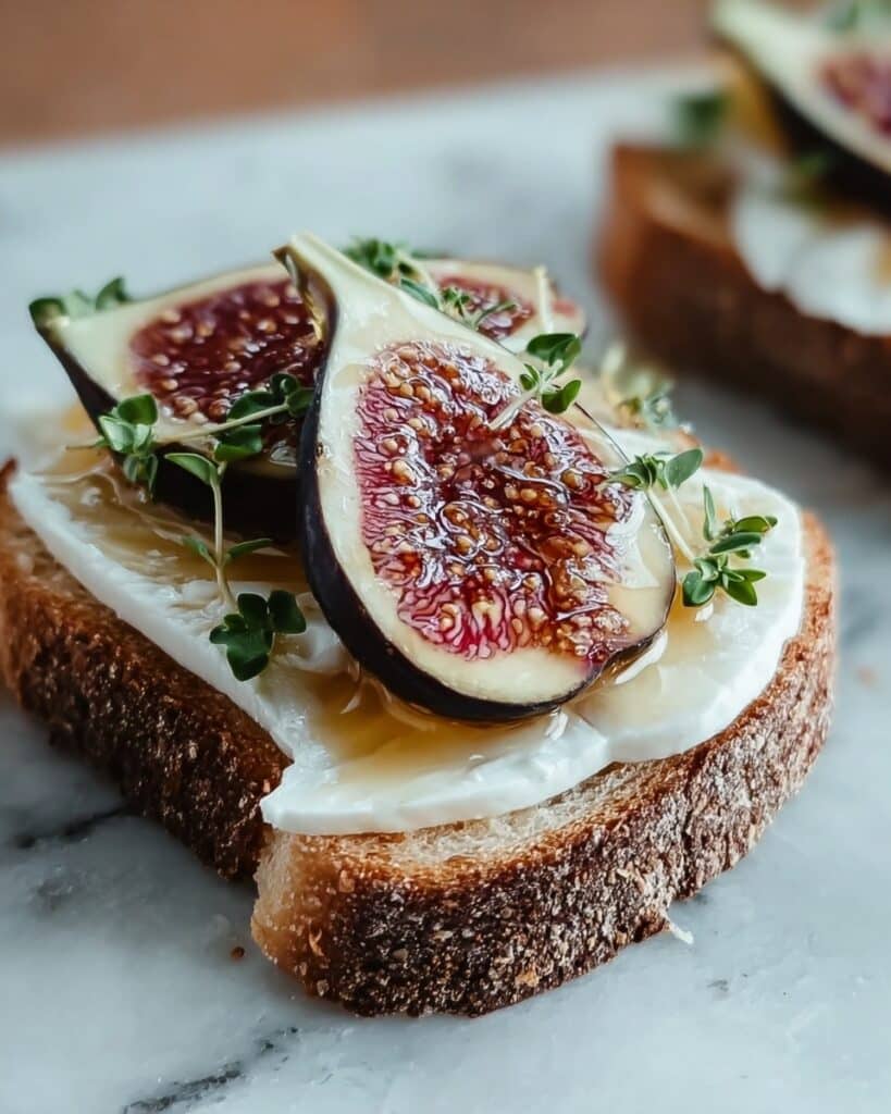 Fig and Brie Crostini with Honey and Balsamic Glaze Recipe