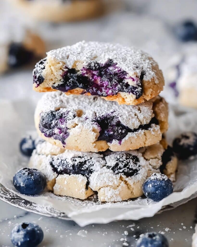Blueberry Crinkle Cookies Recipe