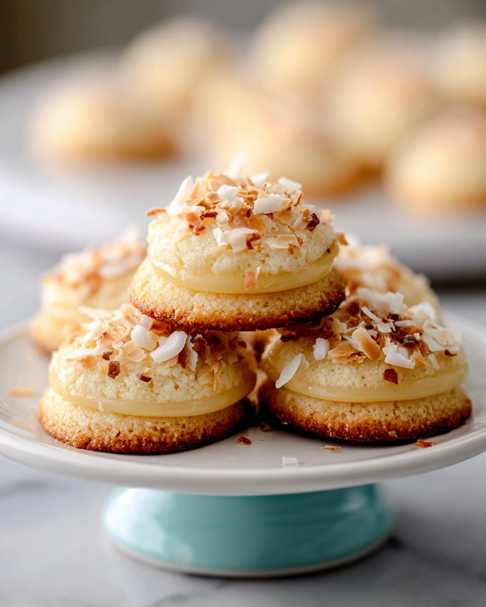 Coconut Macaron Cookie Nests with Chocolate Centers Recipe