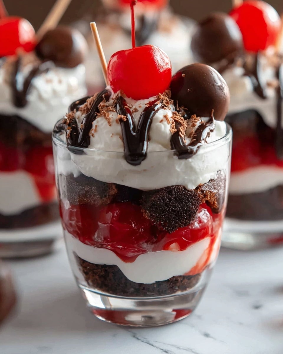 Chocolate Cherry Brownie Parfait Recipe