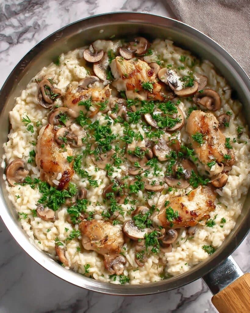 Creamy Mushroom Chicken and Rice Recipe