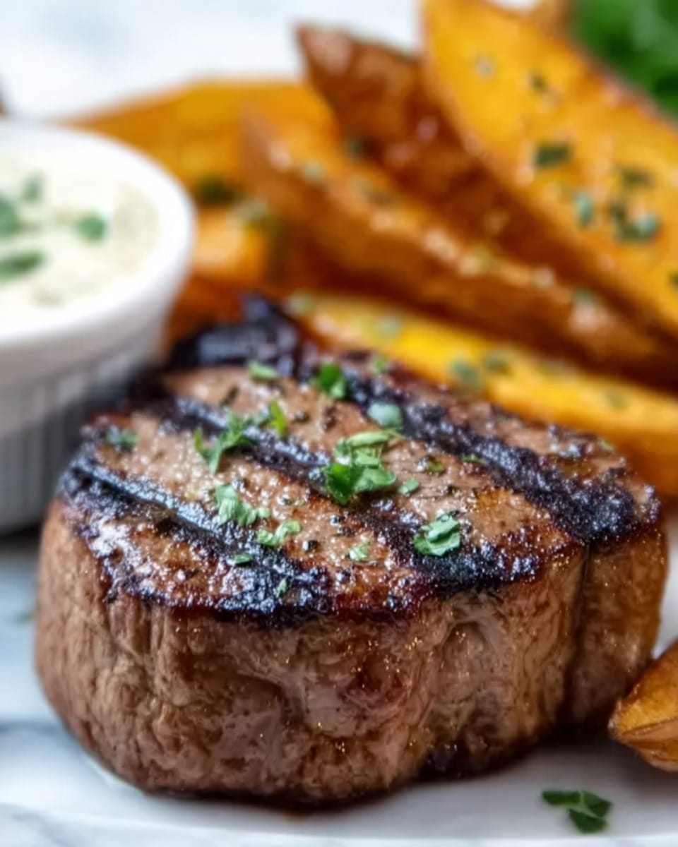 Tremendous Ribeye Steak with French Onions and French Fries Feast Recipe