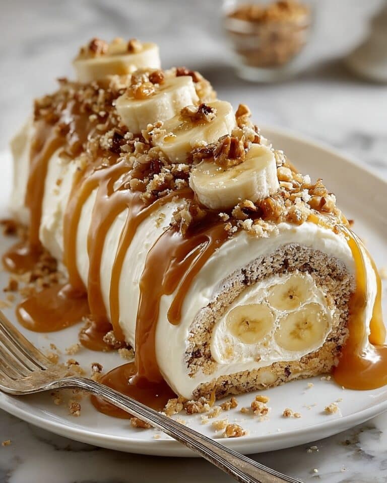 Caramel Banana Cake Roll Recipe