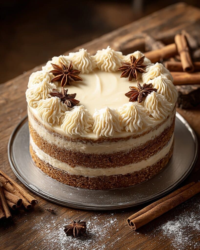 Chai Spice Layer Cake with Cream Cheese Frosting Recipe