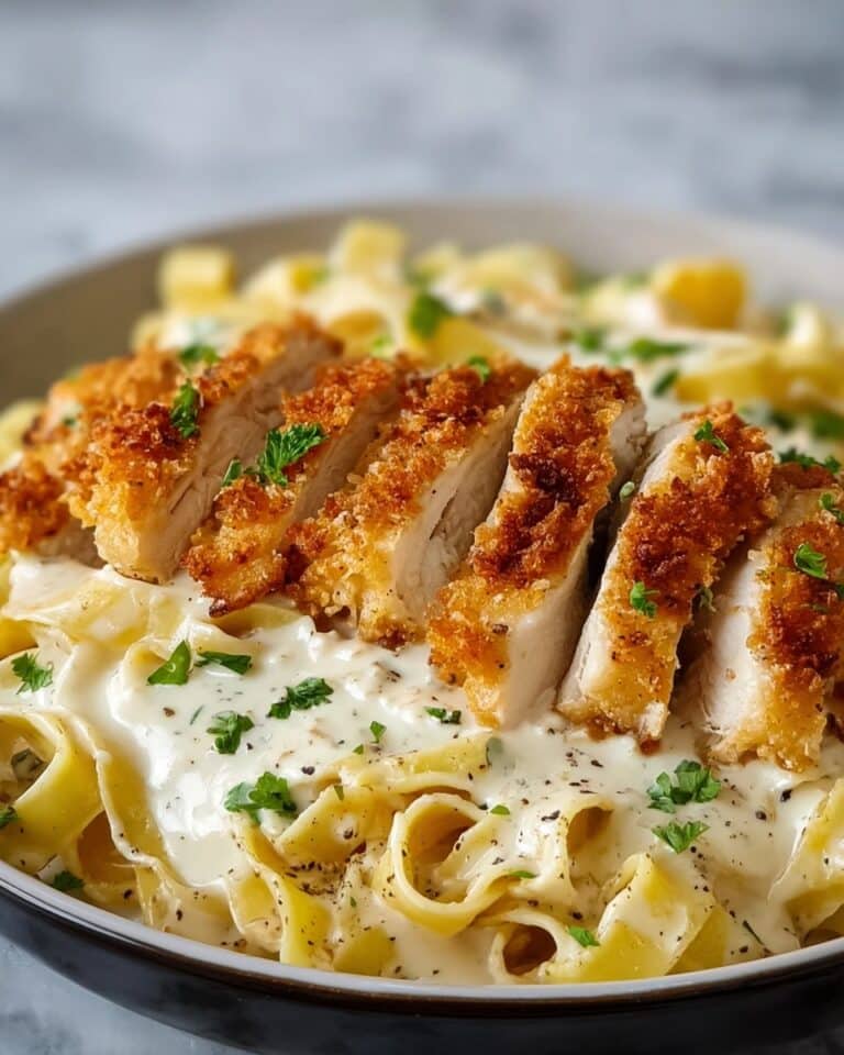 Crispy Chicken Fettuccine Alfredo Recipe