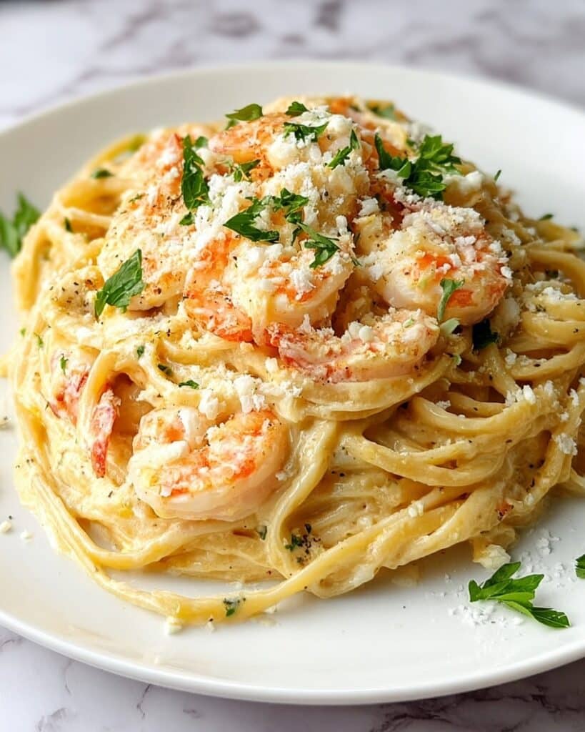 Creamy Garlic Shrimp Pasta Recipe