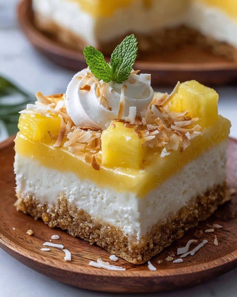 Coconut Pineapple Cheesecake Dessert: A Tropical Delight for Your Sweet Tooth Recipe