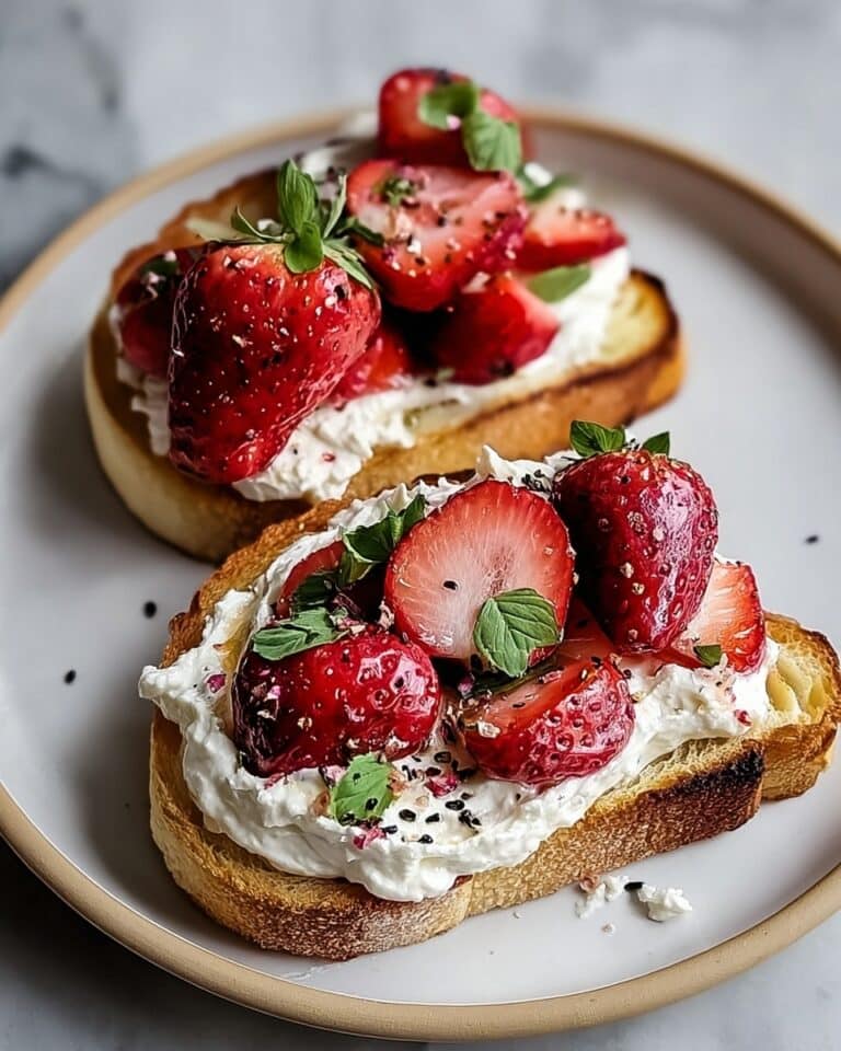Roasted Strawberry Whipped Ricotta Toast Recipe