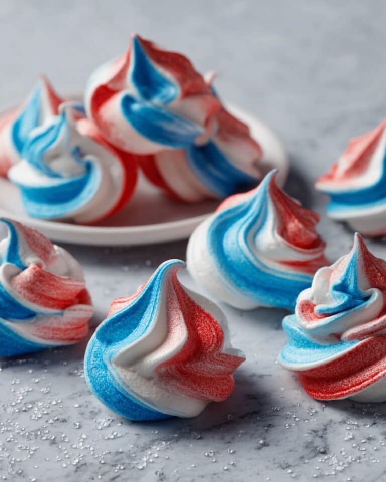 Patriotic Meringue Kisses Recipe