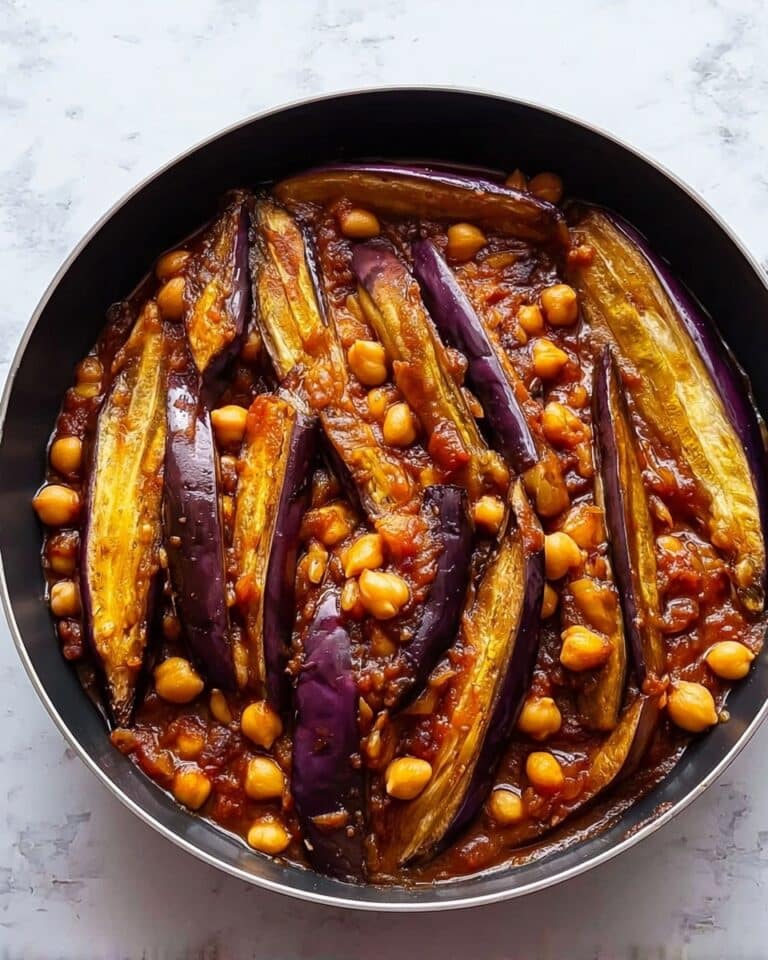 Calabrian Chili Butter Eggplant with Crispy Chickpeas Recipe