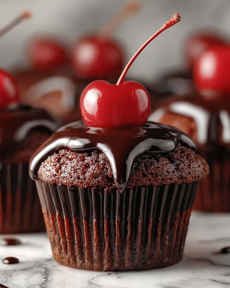 Gooey Chocolate Cherry Muffins Recipe