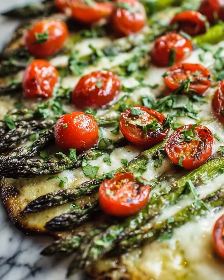 Parmesan Roasted Asparagus with Tomatoes & Balsamic Recipe