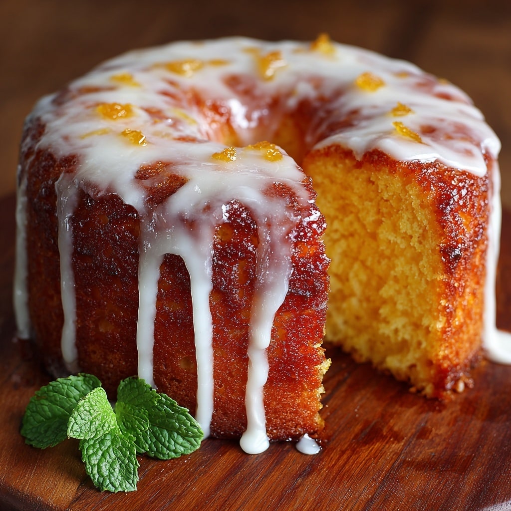 Carrot Pound Cake with Cream Cheese Glaze Recipe - Recipe Image