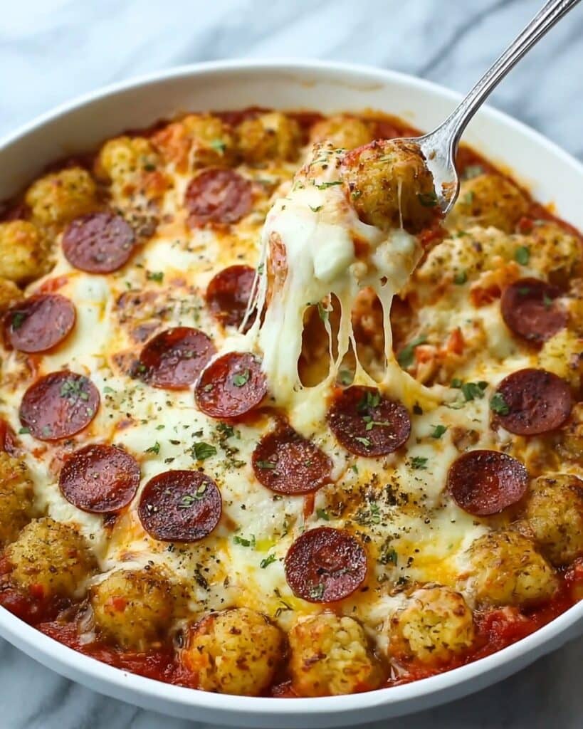 Tater Tot Pizza Casserole Recipe
