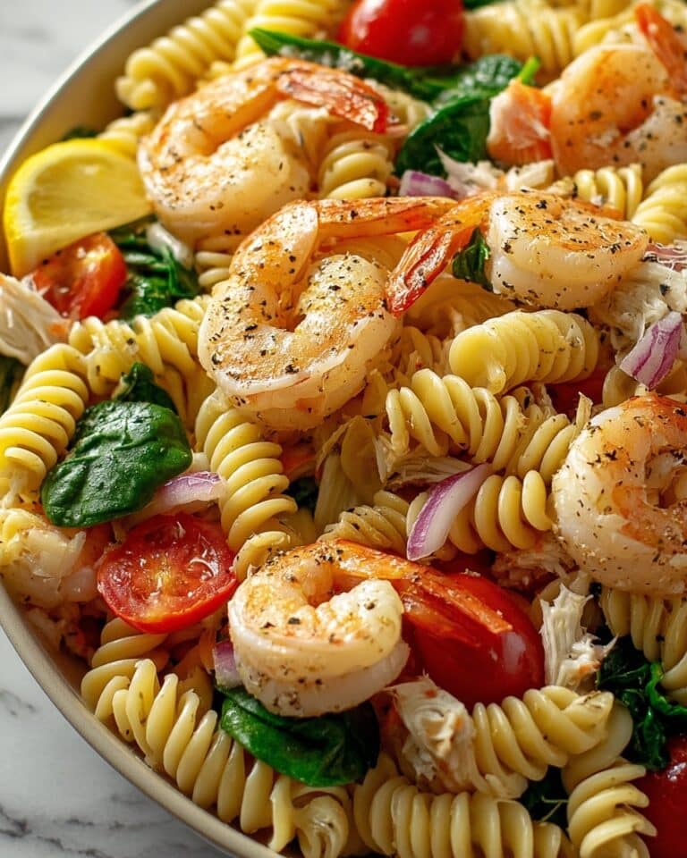 Seafood Pasta Salad with Shrimp & Crab Recipe