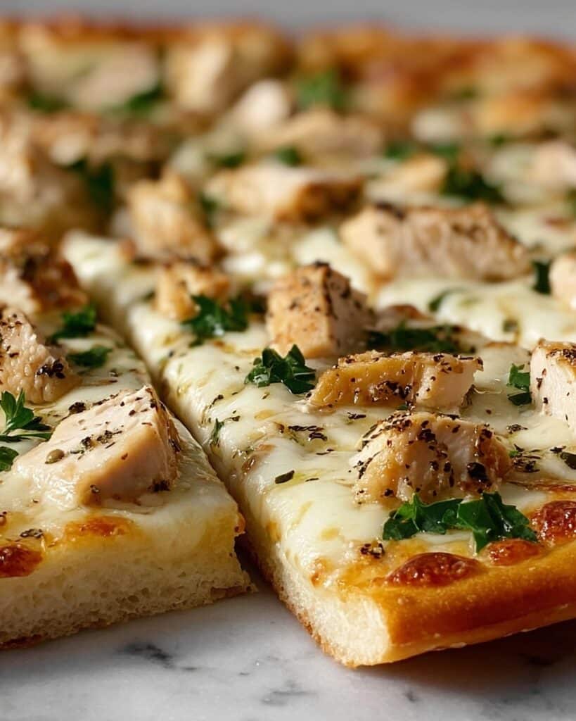 Roasted Garlic White Chicken Pizza Recipe