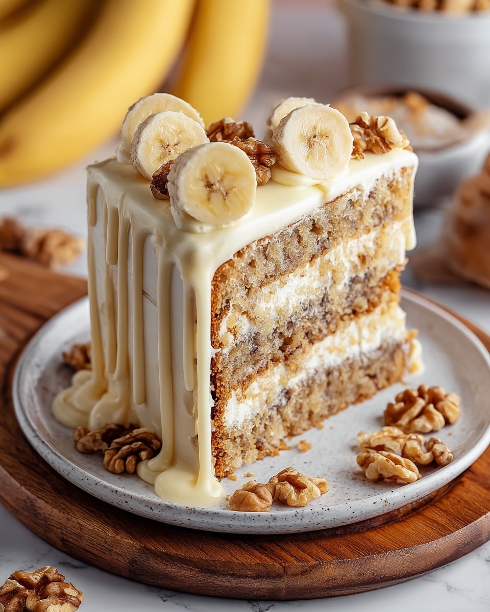 Heavenly Banana Walnut Cream Cake Recipe