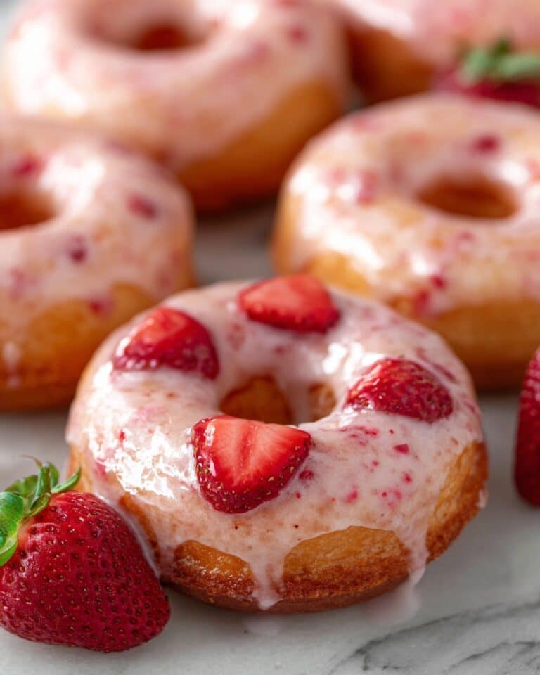 Strawberry Buttermilk Baked Doughnuts with Strawberry Glaze Recipe