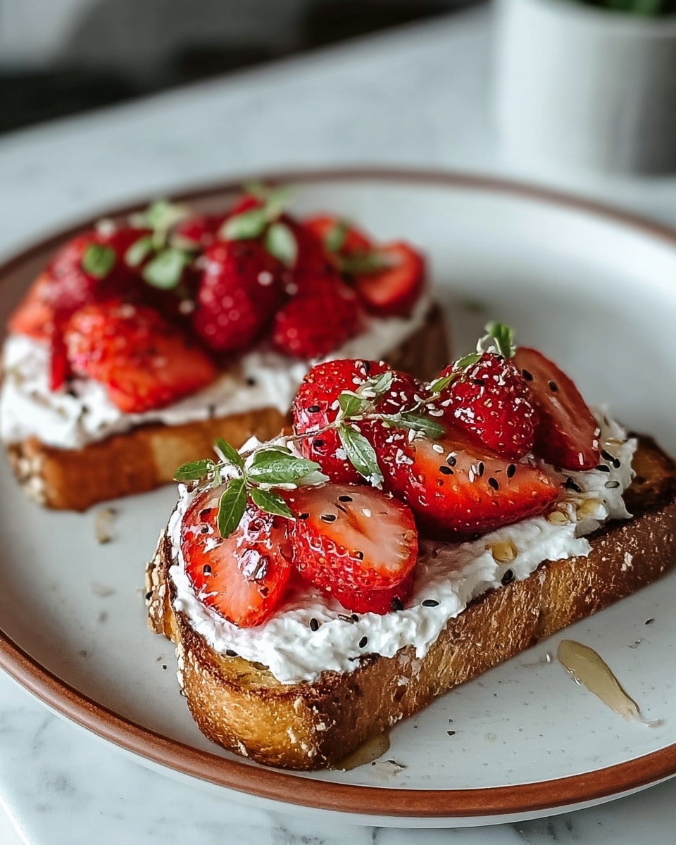 Roasted Strawberry Whipped Ricotta Toast Recipe
